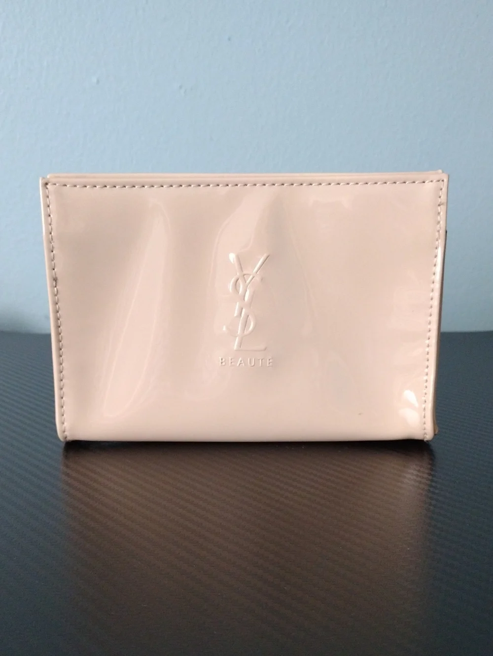 YSL Beaute Glossy Light Beige Cosmetics Pouch